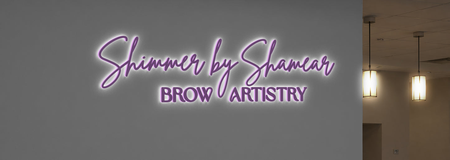 Custom 3D Metal Backlit Sign for Shamear Bridges